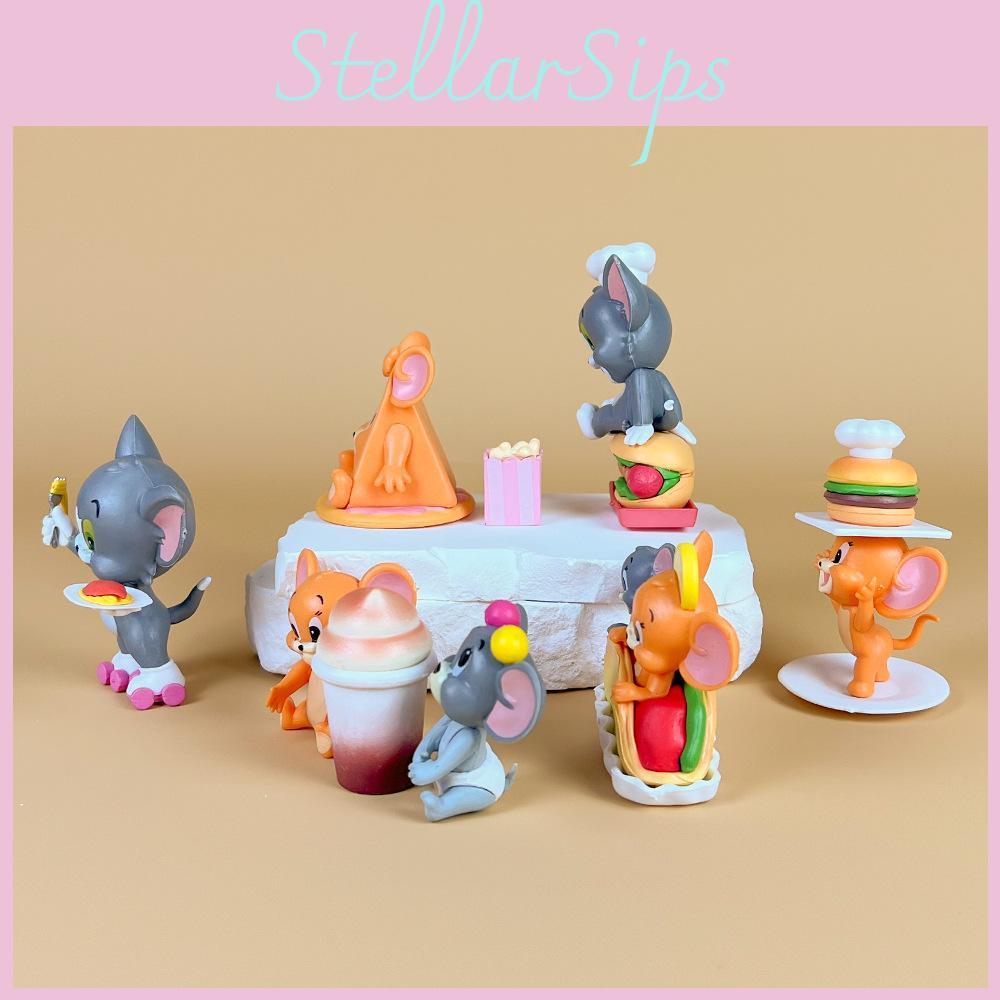 Tom And Jerry Cartoon Pvc Model With Hamburger Friesfor Design For Figure Collectors