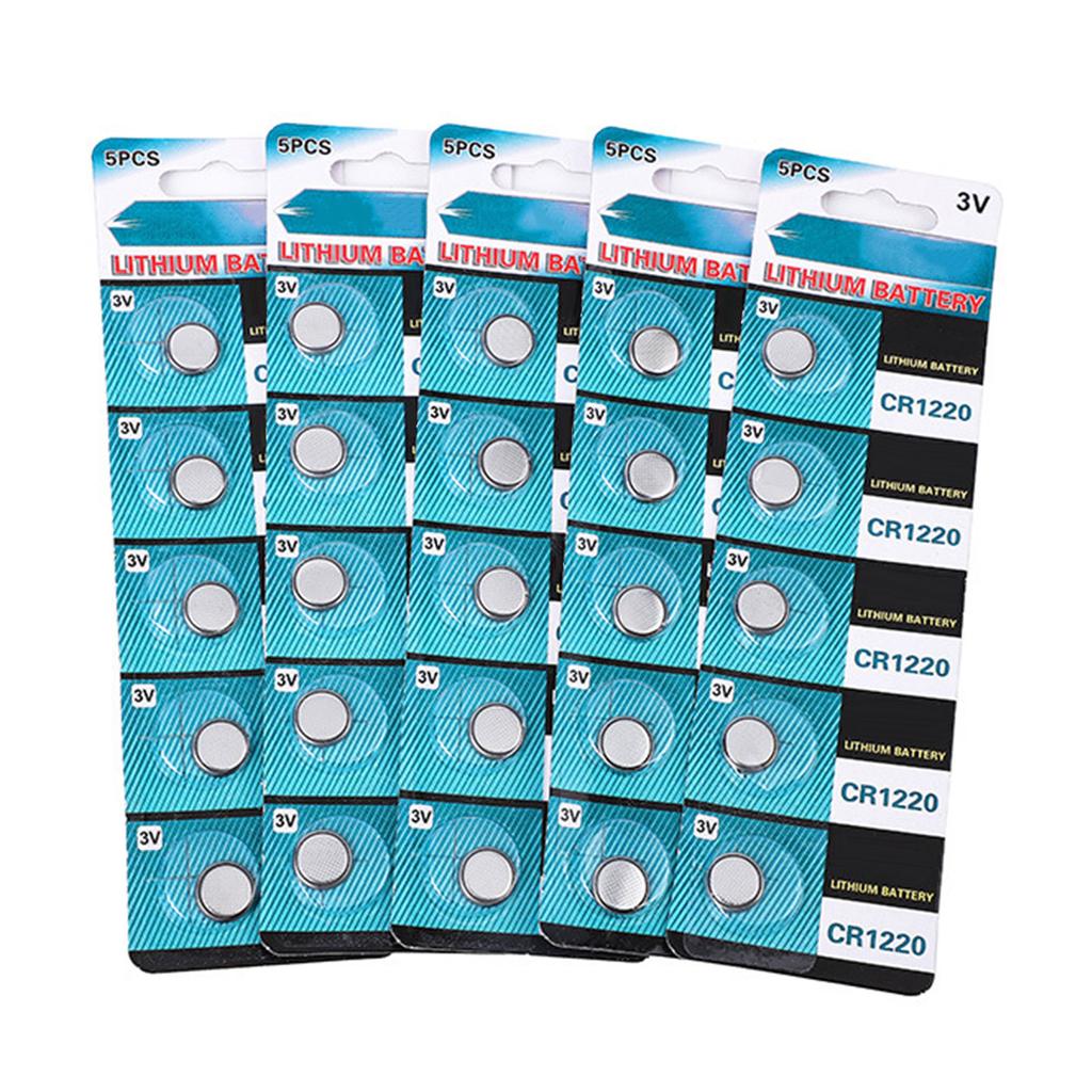 5pcs/10pcs CR1220 Coin Cell Batteries 3V Lithium Button Batteries For Watches Calculators And Small Electronics