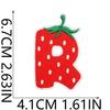 Strawberry English Letter Embroidery Cloth Sticker Bag Decoration 26 English Text Patch Stickers Heat Transfer Computer Embroidery Label