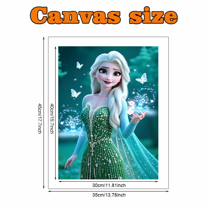 Disney Pittura con Perle Regina Elsa Pittura Artistica con Perle Fai-da-te Pittura con Gemme di Perla Quadri Artigianato Forma Speciale Decorazione Murale per la Casa