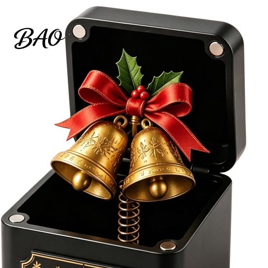 Xmas Gift for Family And Friends 3D Printed Christmas Pop-Up Magic Box with Spring Action, Elements/Angel/Star Star of Bethlehem Ornaments,