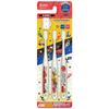 Skater Toothbrush, for Preschoolers, Ages 3-5, Soft Clear, 3-Piece Set, Cars Design, TBCR5T