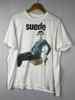 Suede Band 90s Basic Style White T-Shirt Heavy Cotton Unisex Unisex T-Shirt