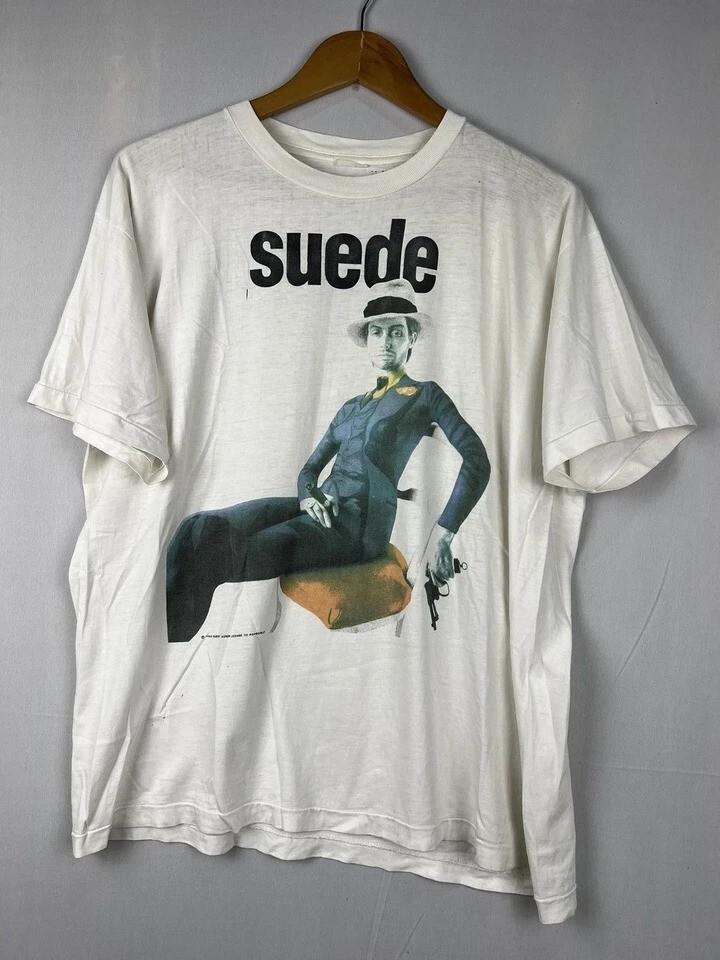 Suede Band 90s basic style White T-Shirt Heavy cotton Unisex Unisex T-Shirt S