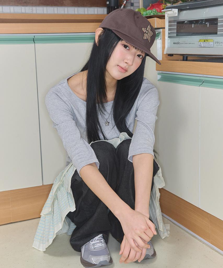 Kiibi Star Symbol Patch Cap Brown