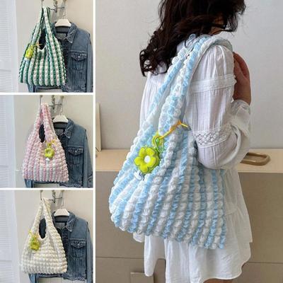 Neue Frauen Mädchen Große Kapazität Schulter Taschen Weibliche Tragetaschen Unterarm Taschen Casual Shopping Handtaschen (Anhänger nicht im Lieferumfang enthalten)