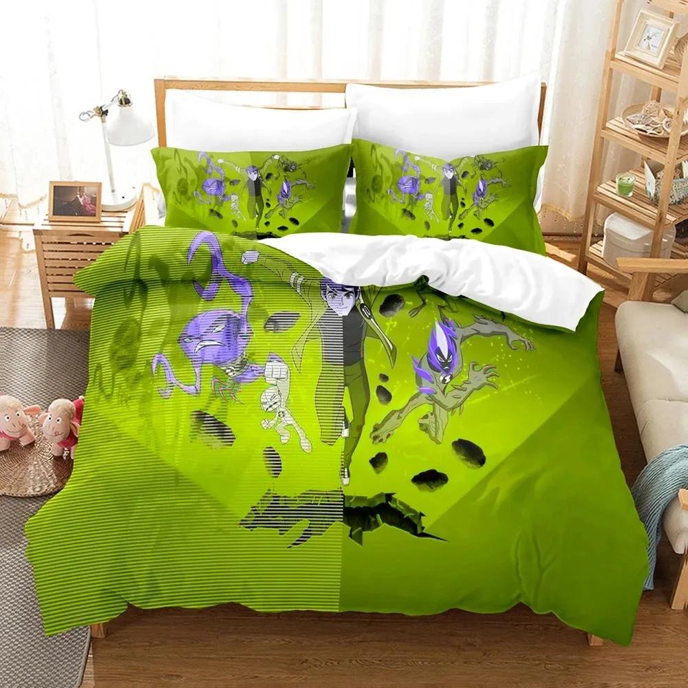 

Carton Tenage Hacker Ben Beding Set Young Boys Young Girls Twin Quen Sized Dimensions Soft Duvet Cover Pilowcase Bed Children Kids Adult People Home 100*200cm Single