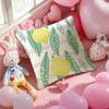 Full Print Pattern Of Fruits Pillow Case Anti-Dustmite Pillowcase Invisible Zipper Silky Short Plush Sofa Cushion Cover