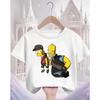 The Simpsons Cartoon Casual T Shirt Children Boys Girls Summer Cute Kawaii Crew Neck Fashion Street Tops
