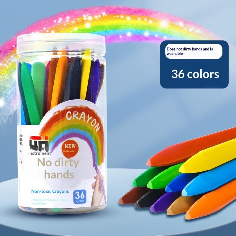 Waschbare Buntstifte für Kinder Dreieckig Katzenpfoten-Design 12 24 36 Farbenset Ungiftig für Vorschul-Bastelbedarf Malen