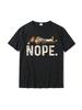 Nope Lazy Dachshund Dog Lover Gift T-Shirt Adult Woman Summer Casual Clothing Creative Fashion Wounisex's Round Neck T-Shirt