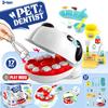 Children Simulation Dog Tooth Extraction Pretend Play Medica Doctor Toy Filling Pet Dentist Care Toy Set For Kids Birthday Gifts
