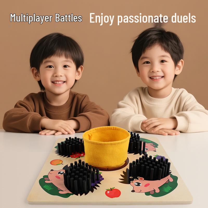 Wooden Hedgehog Puzzle for Kids: Fine Motor Skills & Sensory Training Toy
