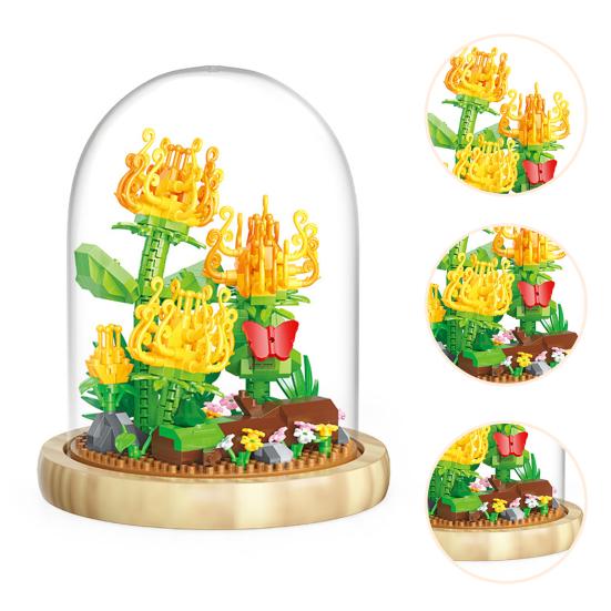 Excellent Flowers Building Toys Smooth Surface Bonsai Flower Block Set