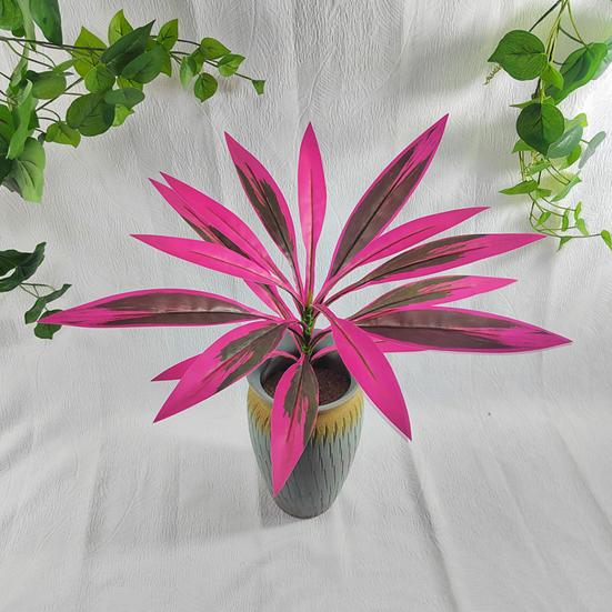 Large Realistic Artificial Fern And Plants with Green Dragon's Blood Tree Faux Foliage, UV Resistant Outdoor