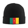 Custom Emblem of Cameroon Eagle Bonnet Hats Hip Hop Knit Hat for Women Unisex Warm Winter Cameroon Patriotic Skullies Beanies Caps