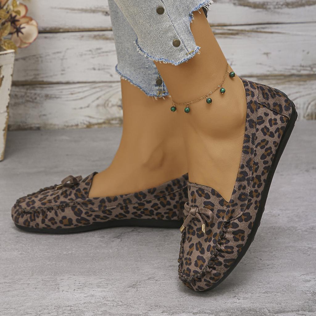 Fashion 2025 New Women Round Toe Casual Flat Shoes  Spring Autumn Flats Loafers Shoes for Women Fashion Leopard Non-slip Sneakers Women