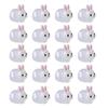 Miniature Glowing Rabbit Figurines 20pcs/set Mini Resin Statue Decorative Ornaments for Indoor Outdoor Garden Yard