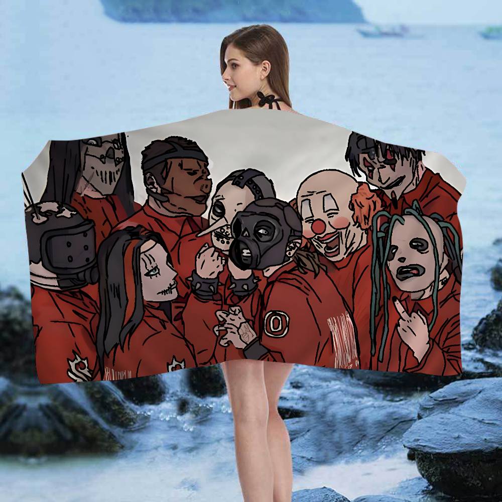 Band S-slipknot Music Microfiber Printed Beach Towel Mountain Climbing Yoga Beach Swimming Running Absorbent Soft Towel