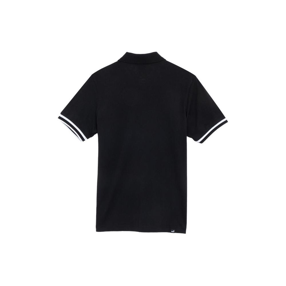 Puma Squad Logo Letter Print Color Block Breathable Casual Sports Short Sleeve Polo Shirt Men Polo Shirts Black 685574-01