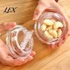 Hand Operated Garlic Press Mincer Tool, Multi-Purpose Manual Rotating Press, Bite-Teeth Crushing Clear Structure Masher, Transparent Easy To
