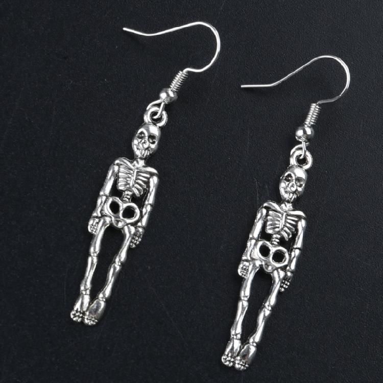 Ghost Skull Halloween Costume Accessories Hip Hop Ear Piercing Jewelry for Women