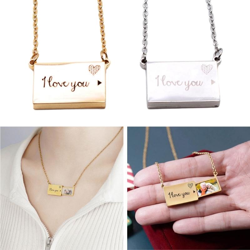 Sublimation Necklace Storage Drawer Necklace Unique Style Chain Necklace Pendant Necklace Alloy Material for Daily Party