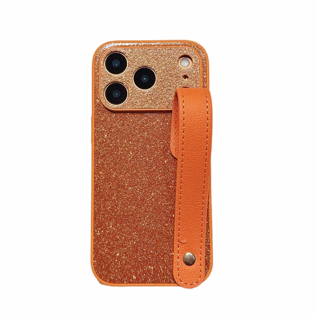 Luxury Glitter Anti-Fall iPhone 17 Pro Max Case with Wrist Strap and Full Coverage Compatible with iPhone 16