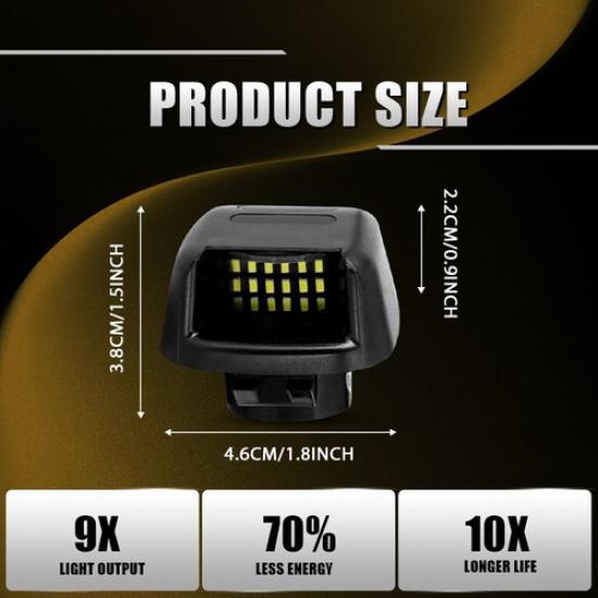 LED License Plate Light Tag Light w/Socket Harness For 2007-19 Nissan Frontier A