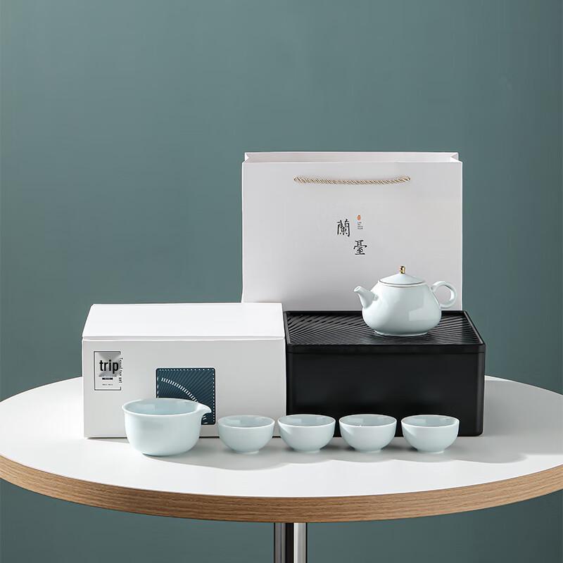 

Elegant Chinese Celadon Tea Set