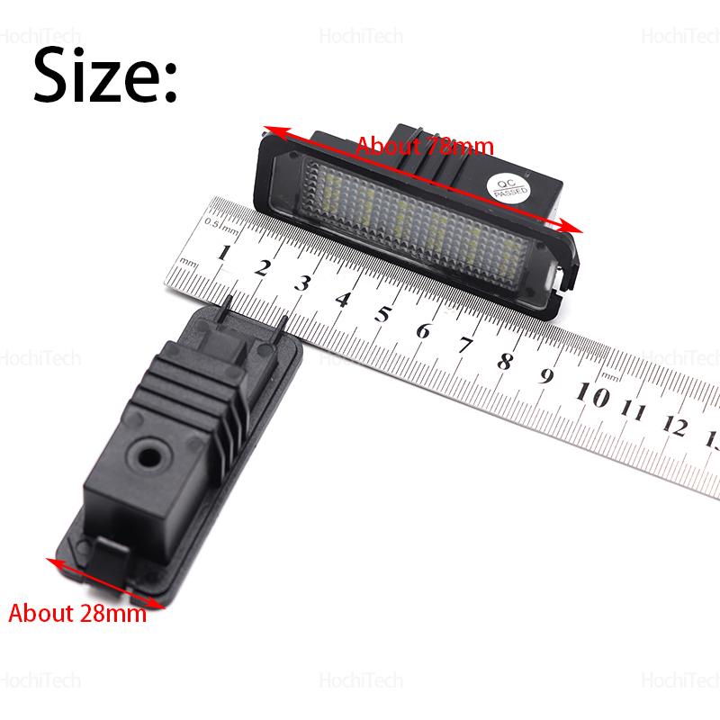For VW Passat B6 CC Eos Golf 4 5 6 7 MK7 Polo Superb Seat Leon Altea 2x Number License Plate Light Lamp No Error LED 12V 6500k
