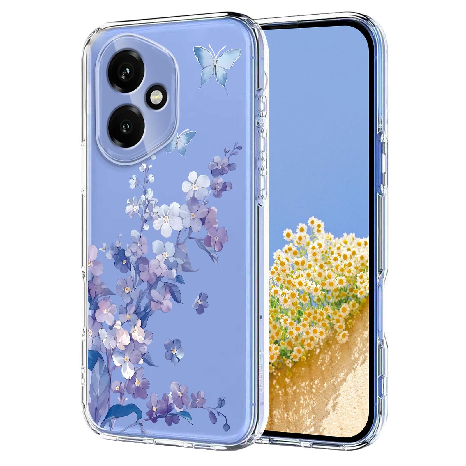 

Для Honor 400 5G (Глобальный) Чехол Бабочка Цветочный Узор Печать ТПУ Задняя Крышка для Телефона A