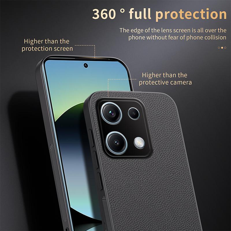 Luxury Business Leather Soft Frame Magnetic Cover For Xiaomi Redmi Note 14S Note14S Phone Cases Capa
