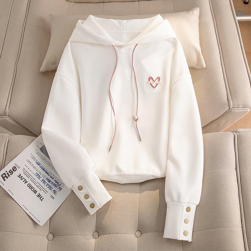 Women's Academy Style Loose Fit Hooded Sweatshirt