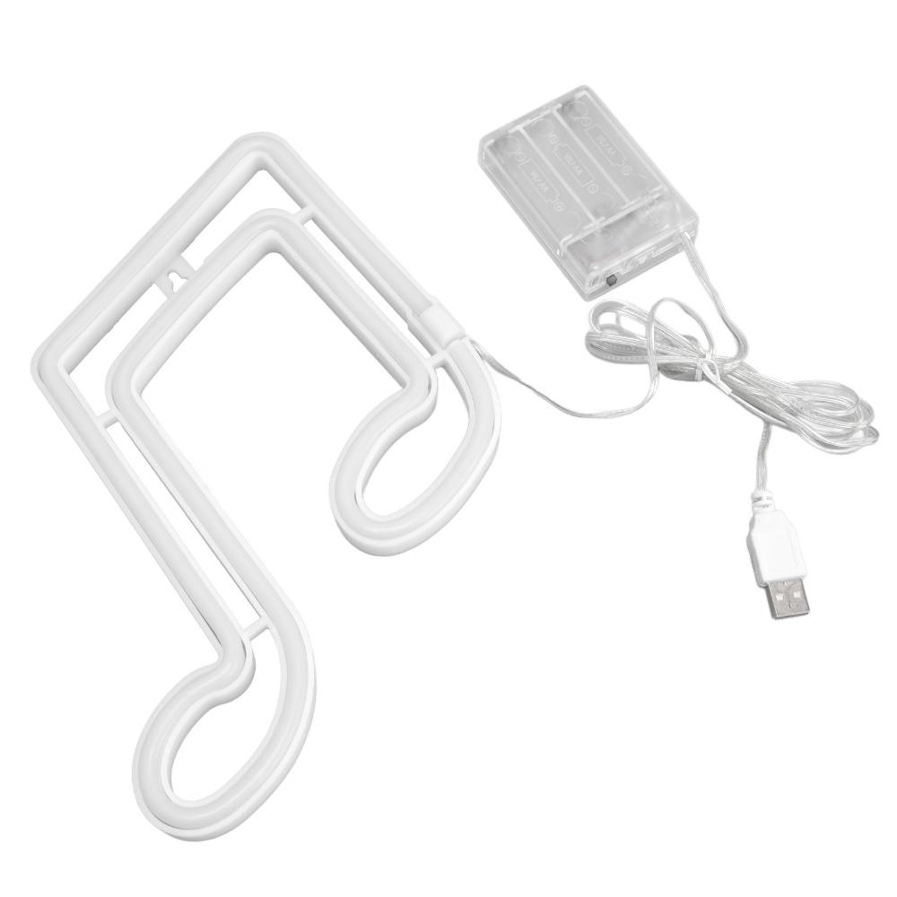 Dual Power Supply LED Neon Sign Light Music Note Neon Lamp Easy To Install Neon Light  Christmas