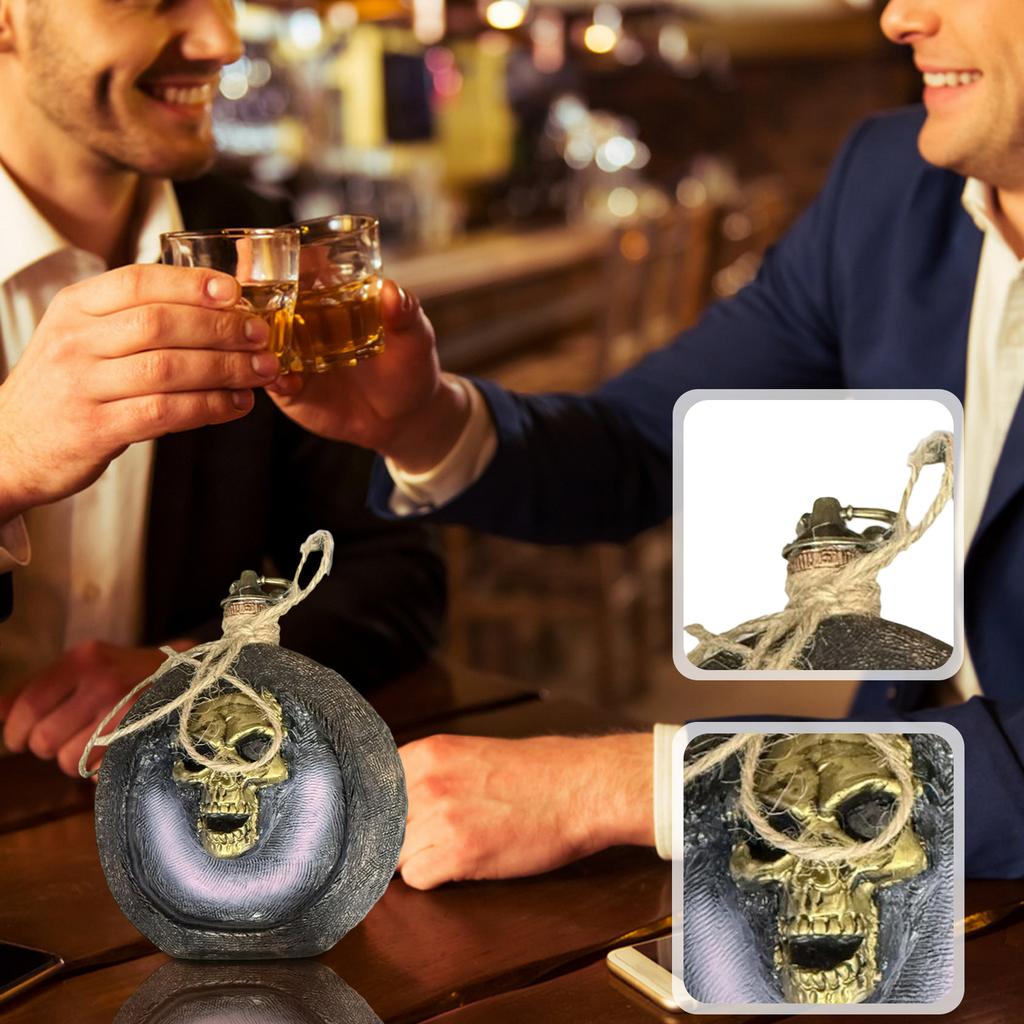 Halloween Cowboy Western Totenköpfe Weinkrug Harz Ornament