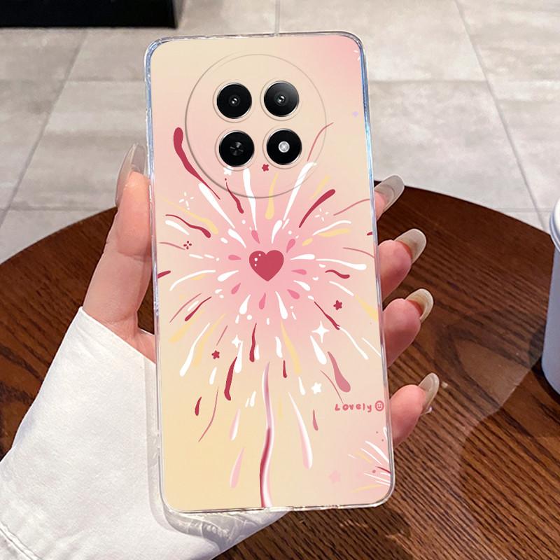 Casing For Realme 12 5G 12X 5G C63 5G Clear Silicone Jelly Soft TPU Back Cover Realme 13 5G Narzo 70X N65 Cute Cat Phone Case