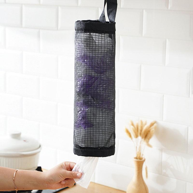 Kitchen Wall-mounted Storage Basket, Household Large-capacity Plastic Bag Storage Bag Plastic Bag Storage Box Wall Hanging Bag