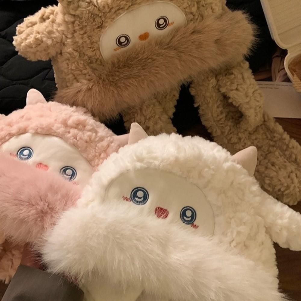 Warm Little Sheep Plush Hat Thickened Lei Feng Cap Soft Animals Beanie Hats Winter Autumn