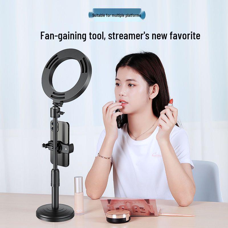 Adjustable Phone Stand with Fill Light for Live Streaming and Video Recording
