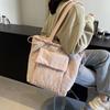 Unique Single Shoulder Cord Bag for Ladies  High Capacity  Leisure Time  3D Pocket  Versatile Bag  Simple  Solid Color  New
