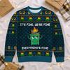 Herren 3D Weihnachtsdruck Rundhals Pullover Hoodie - Lässiges Langarm Oberteil