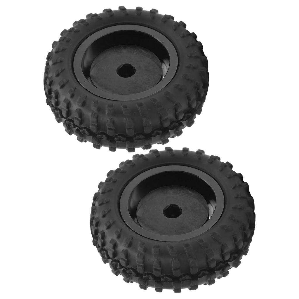 D12005 52mm RC Car Tyre Rubber Aluminium Alloy AntiSkid Tires for WPL D12 110 RC Truck(Black BL )