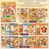 20 In 1 3D Landscape Stickers Featured Food Theme Cartoon Style Collection Stickers Book Die-cut Stacking Scene Stickers