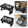 Feeding Station With Double Bowls And Water Bottle Conveniently Designed For Cats And Dogs Feeding Needs Pets Safety.