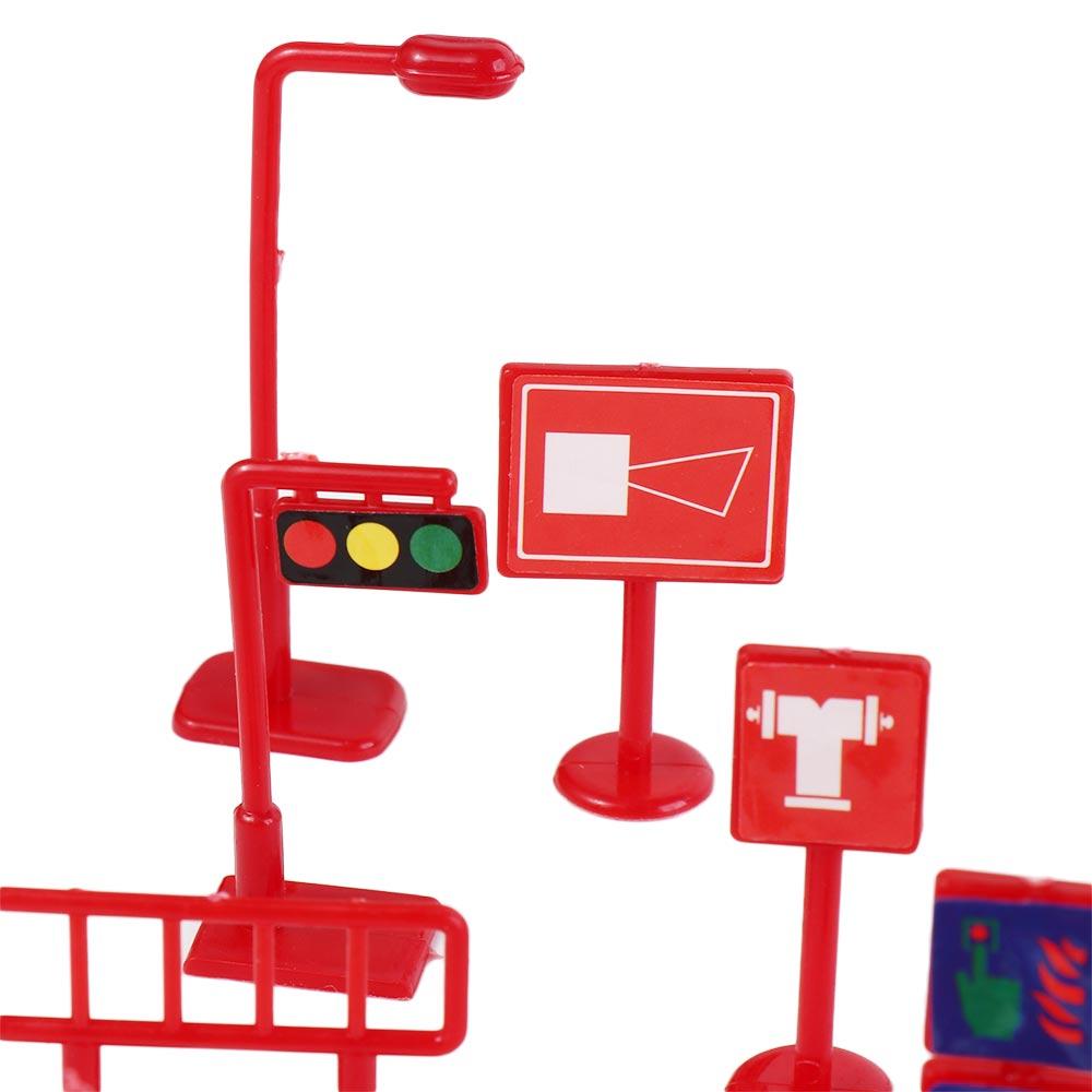 Parking Lot Traffic Barrier Signs Educational Street Sign Cones Traffic Sign Models Play Game