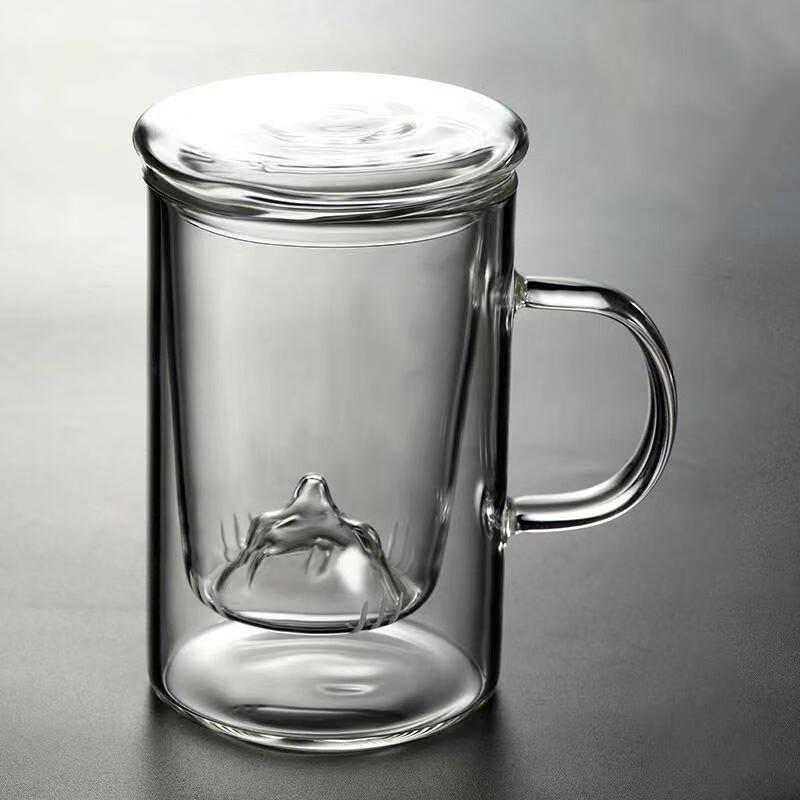 

Shangqi Thickened Glass Teacup with Lid, 500ml