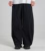 Beoteunseoul Nylon Curved Relax String Pants (Black)