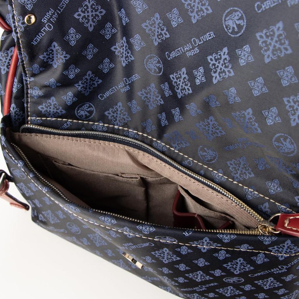 Christian Olivier Multifunctional 3-Way BackpackShoulder Bag 91 NavyWine