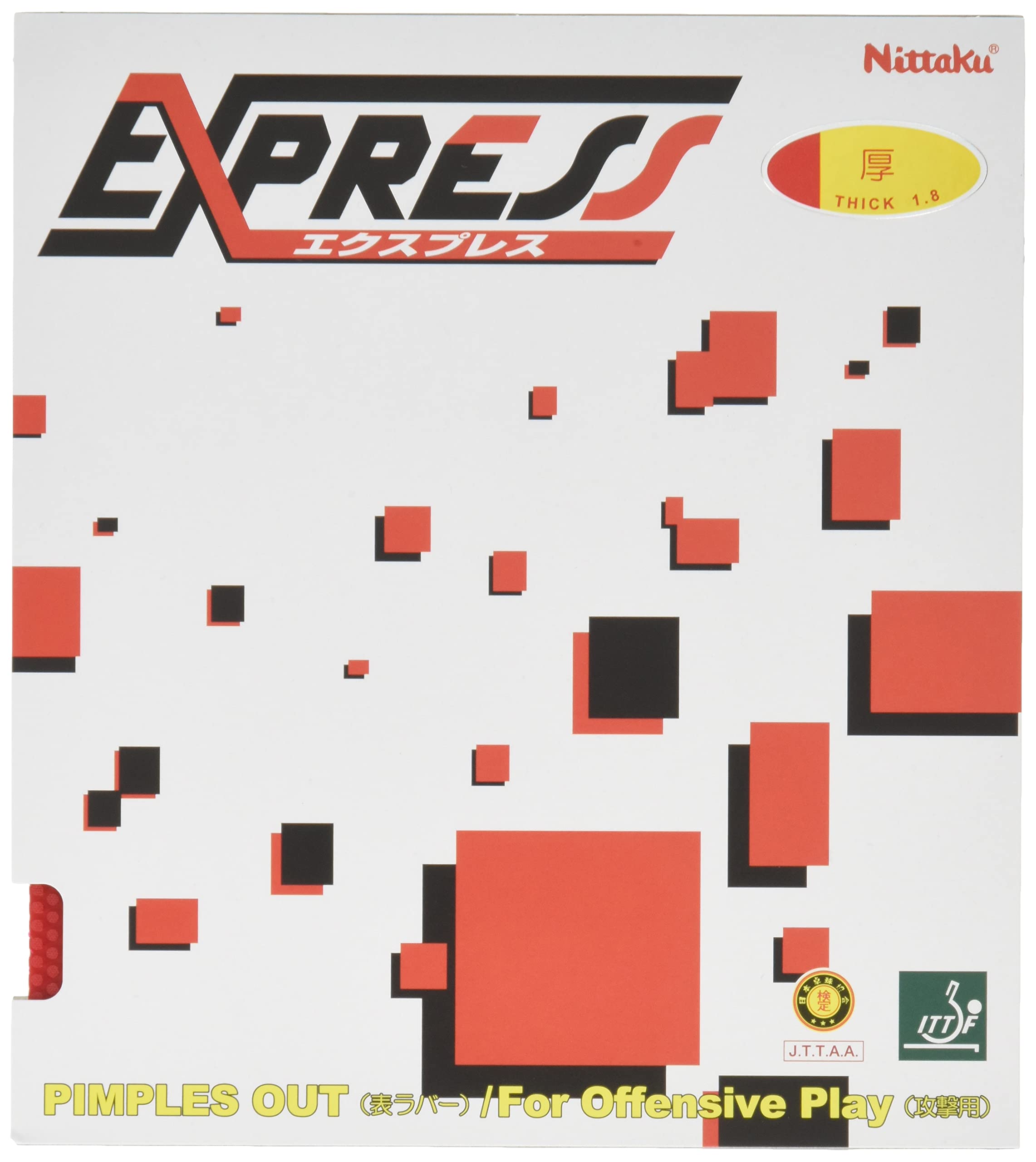 

Накладка для настольного тенниса Nittaku Medium Express, Накладка для начинающих, NR-8521, Красная,